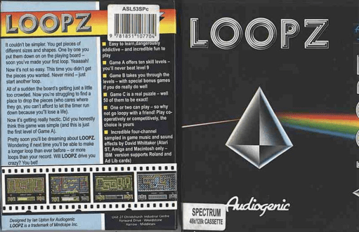 Loopz box art for ZX Spectrum